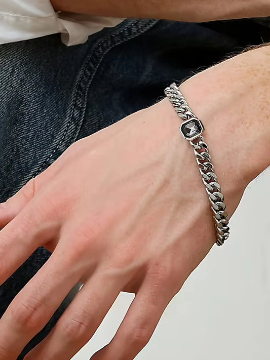 Modern Minimalist Tennis Chain Cuff