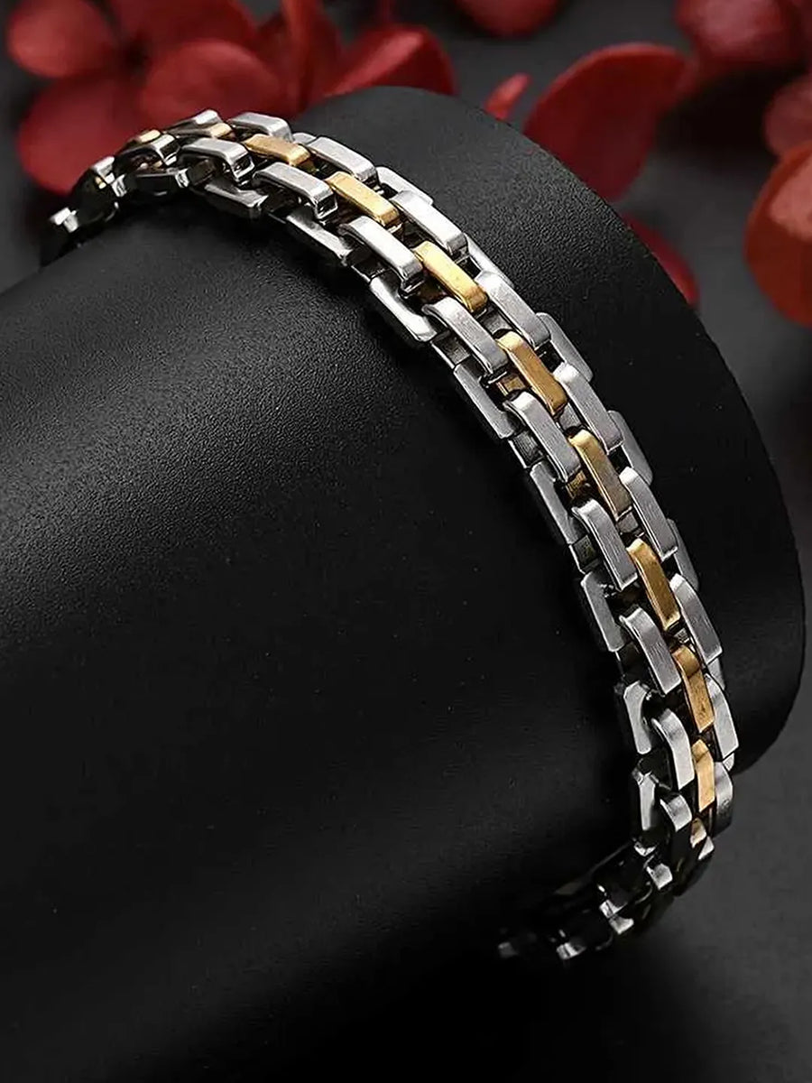 Timeless Glow Statement Band - Gold Silver