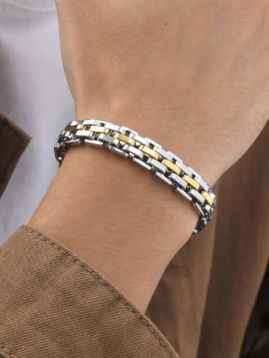 Timeless Glow Statement Band - Gold Silver