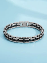 Men’s Dual Tone Steel Link Bracelet