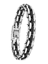 Men’s Dual Tone Steel Link Bracelet