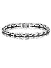 Men’s Dual Tone Steel Link Bracelet