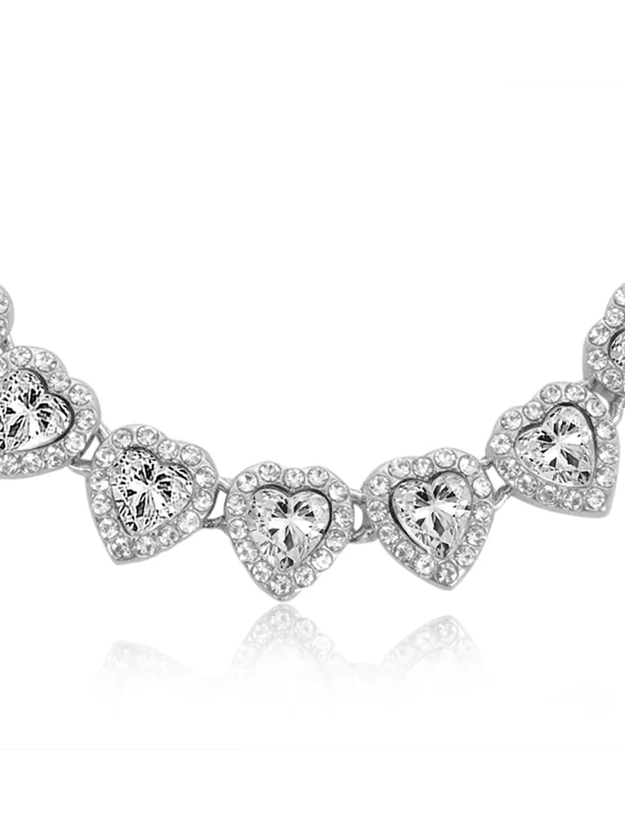 Gleaming Halo Heart Bracelet