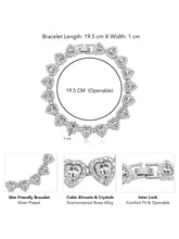Gleaming Halo Heart Bracelet