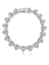 Gleaming Halo Heart Bracelet