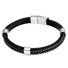 Elegant Weave Leather and Metal Cuff Bracelet