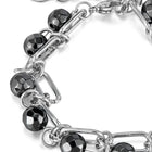 Hematite Beaded Charm Chain Bracelet