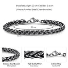Phantom Dark Steel Cuban Chain Bracelet For Men