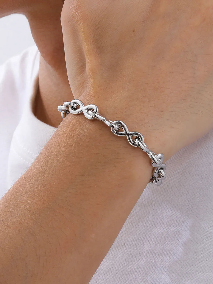 Infinity Flow Polished Link Bracelet