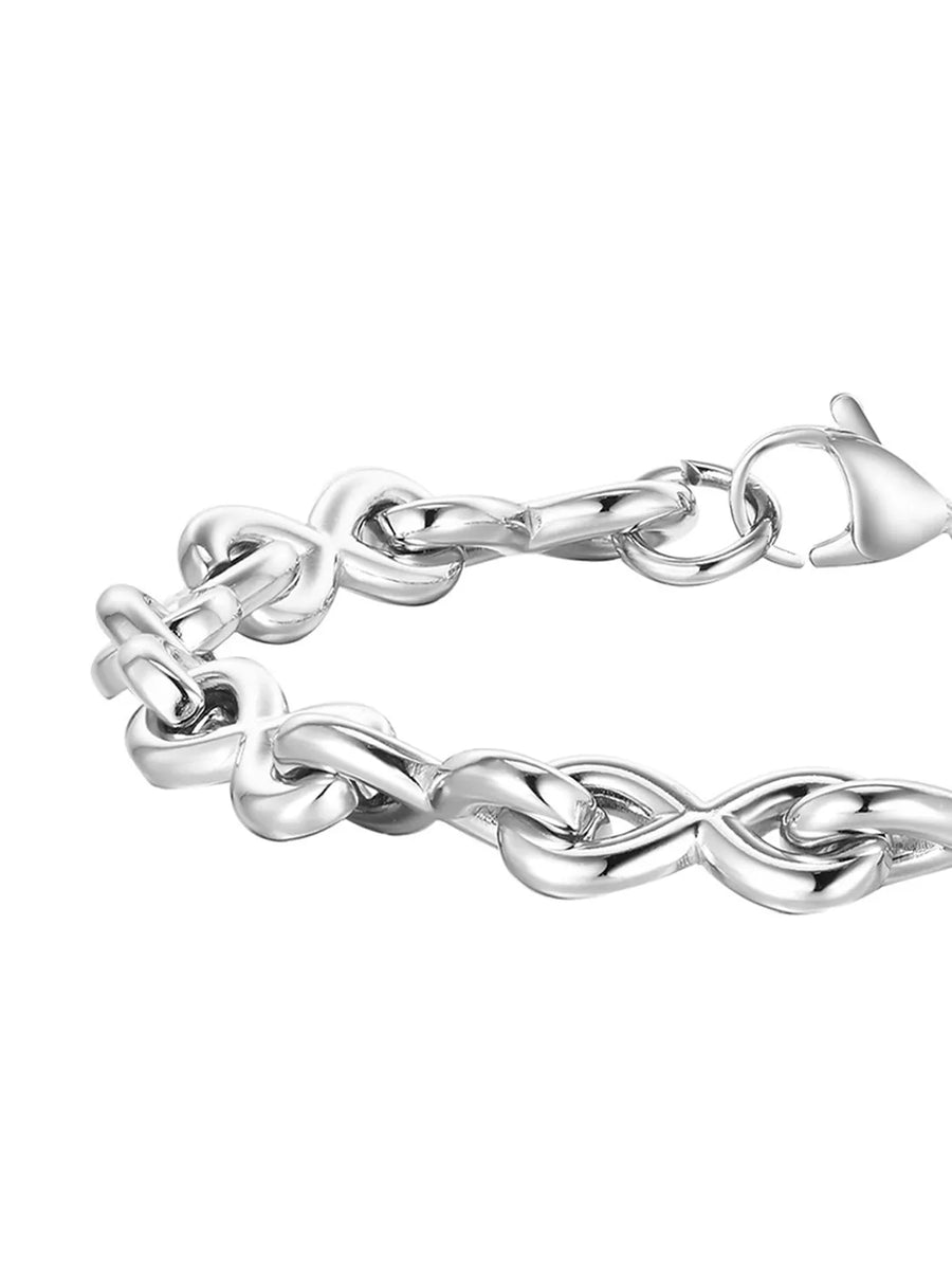 Infinity Flow Polished Link Bracelet