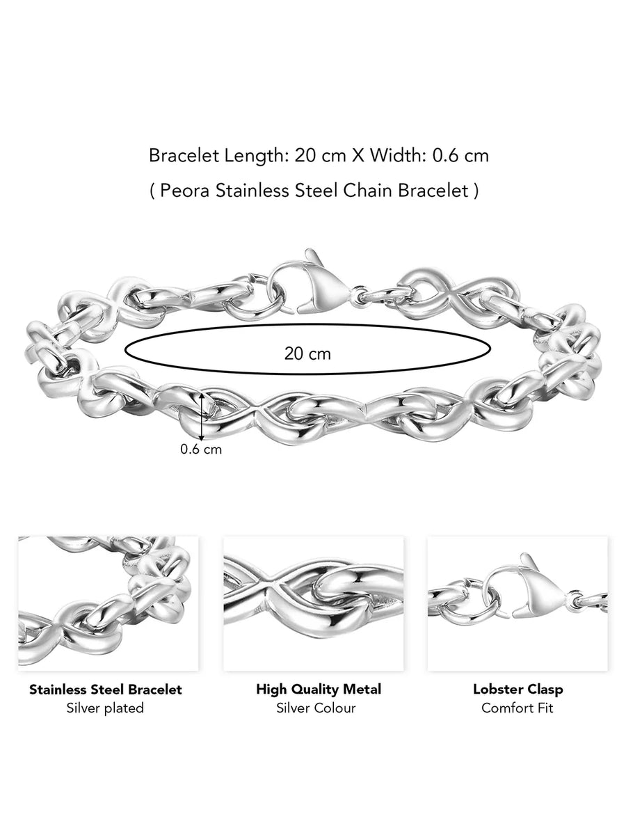 Infinity Flow Polished Link Bracelet