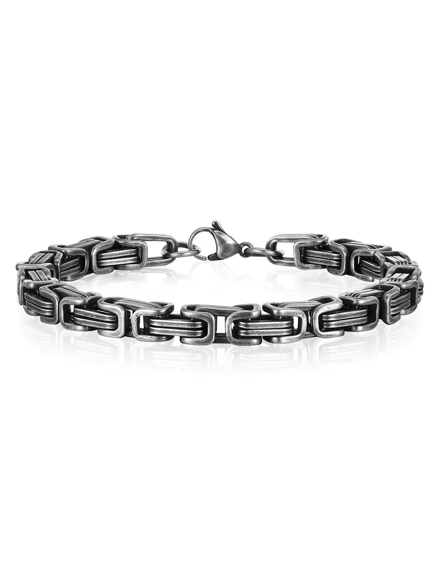 Shadow Grid Chunky Chain Cuff