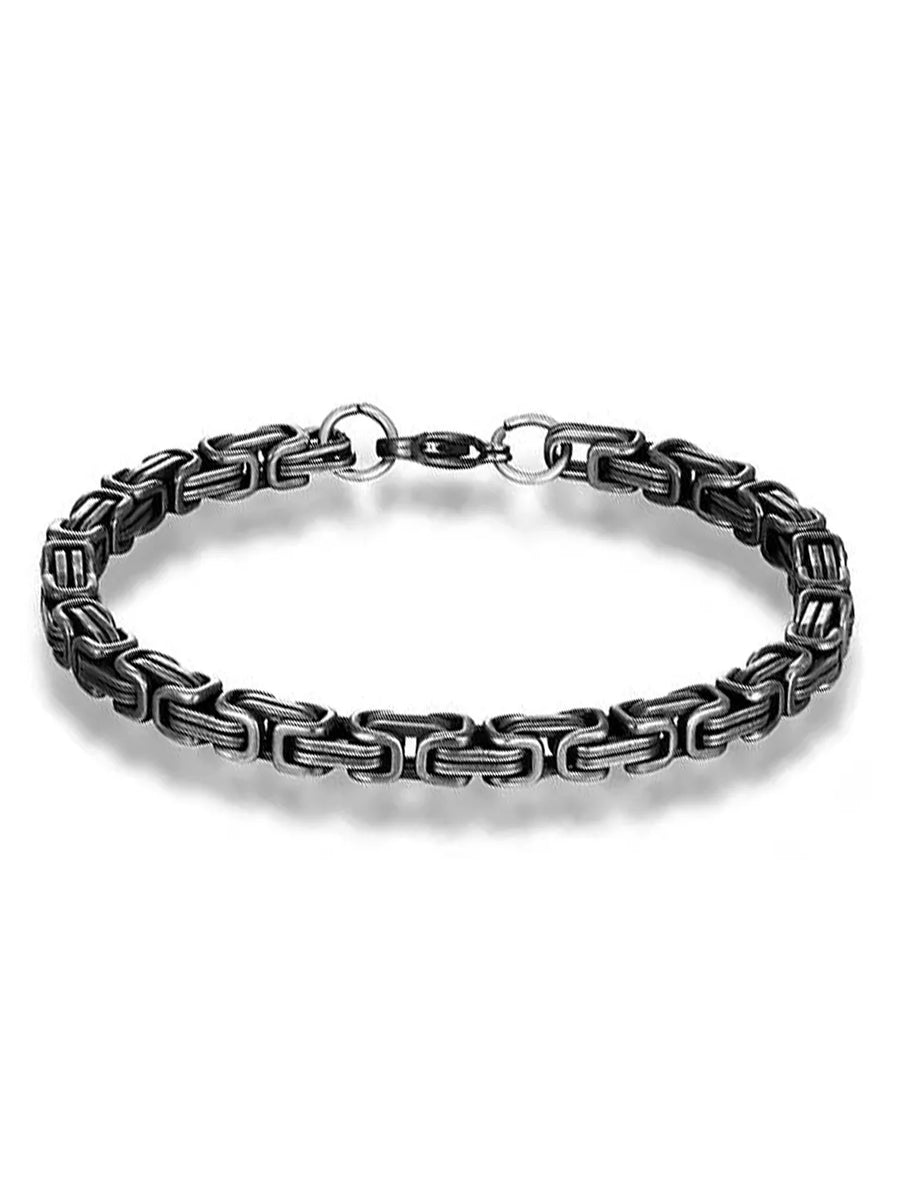 Shadow Grid Chunky Chain Cuff