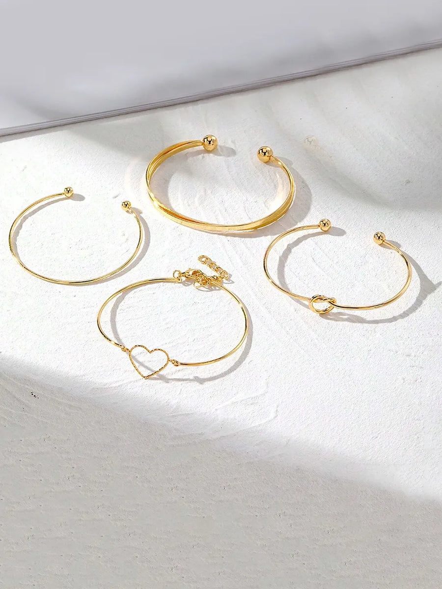 Set of 4 Heartfelt Charm Bracelets