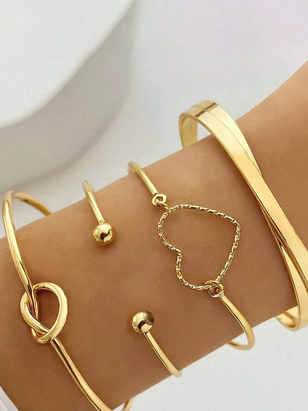 Set of 4 Heartfelt Charm Bracelets