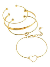 Set of 4 Heartfelt Charm Bracelets