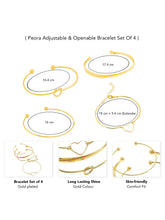 Set of 4 Heartfelt Charm Bracelets