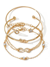 Set of 4 Timeless Heart & Infinity Cuffs