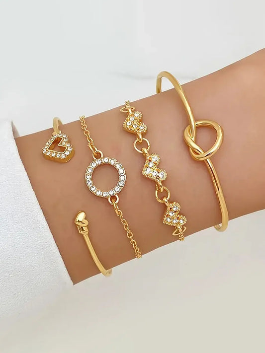 Hearts & Halos Crystal Charm Set of 4