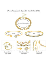 Dazzle Knot & Heart Charm Bracelet