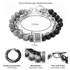 Textured Elegance Stone & Chain Bracelet
