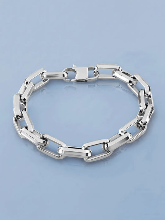 Bold Silver Linked Chain For Men