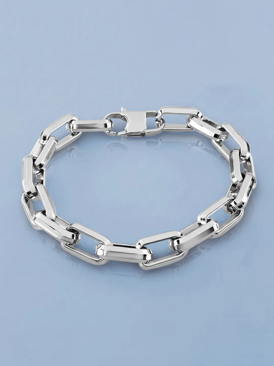 Bold Silver Linked Chain For Men