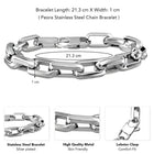 Bold Silver Linked Chain For Men
