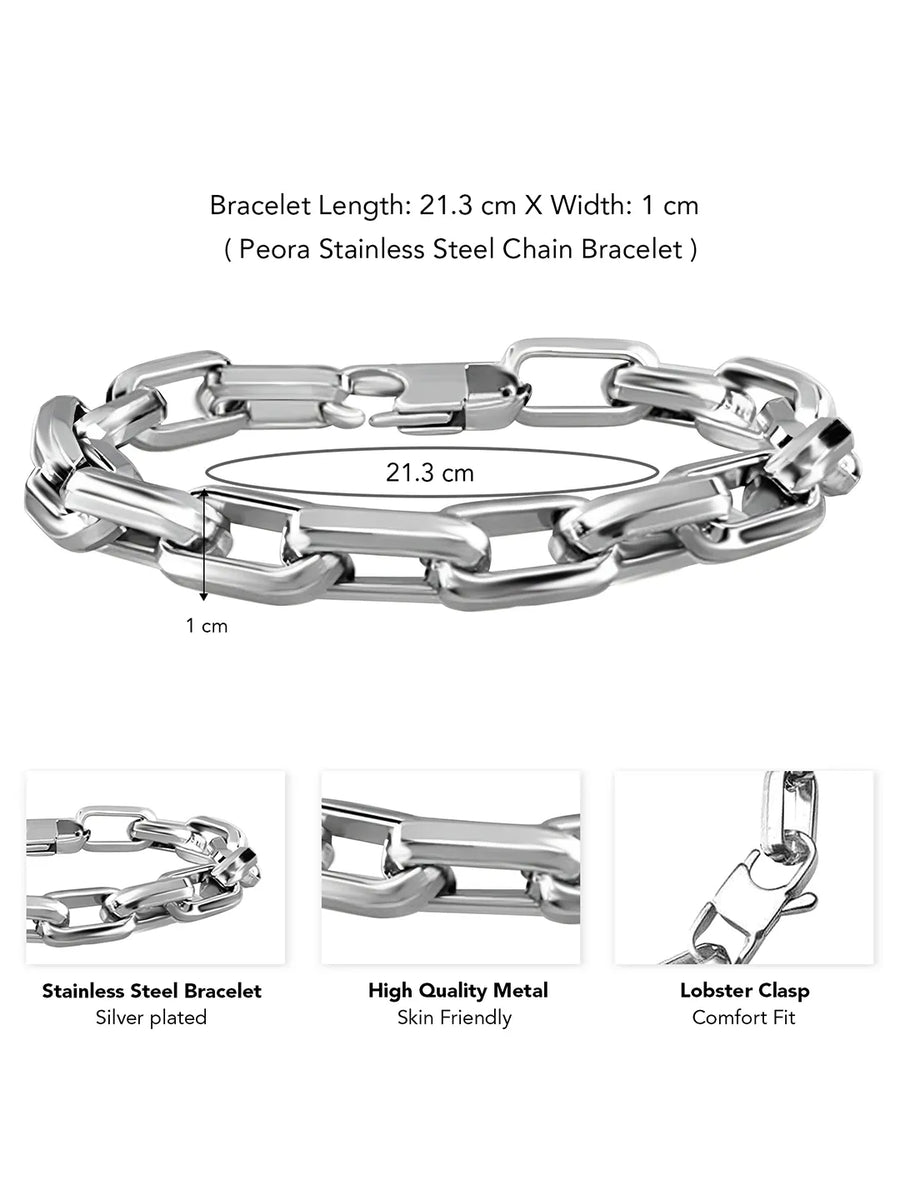 Bold Silver Linked Chain For Men
