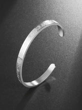 Arabic Engraved Silver Mens Bracelet