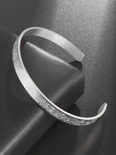 Arabic Engraved Silver Mens Bracelet