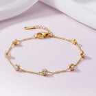 Peora Minimalist Gold CZ Bezel Bracelet