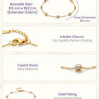 Peora Minimalist Gold CZ Bezel Bracelet