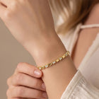 Peora Crystal Link Bracelet - Gold