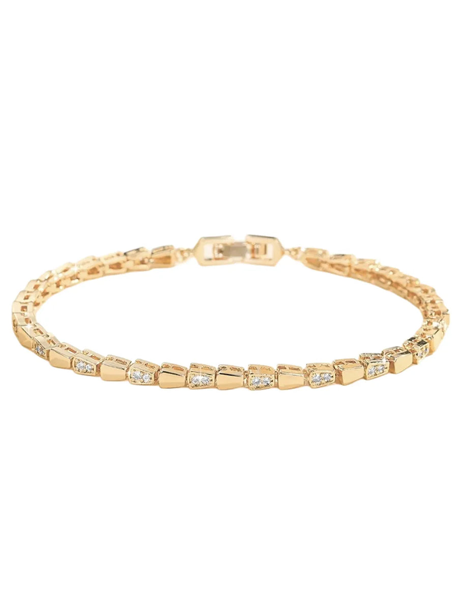 Peora Crystal Link Bracelet - Gold