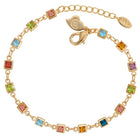 Peora Rainbow Gem Bracelet - Gold