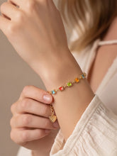 Peora Rainbow Gem Bracelet - Gold