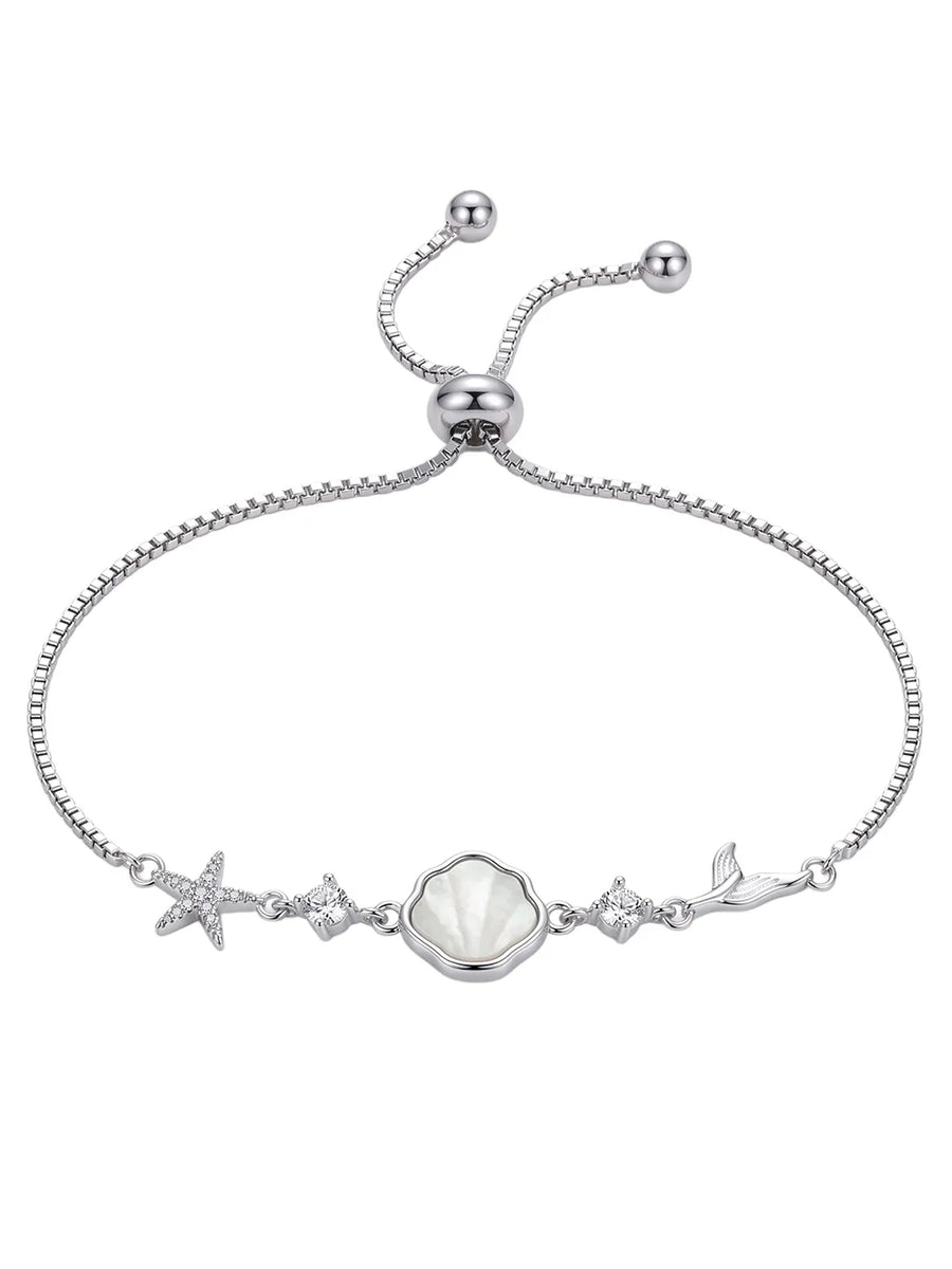 Peora Seashell Charm Bracelet - Silver