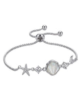 Peora Seashell Charm Bracelet - Silver