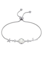 Peora Seashell Charm Bracelet - Silver
