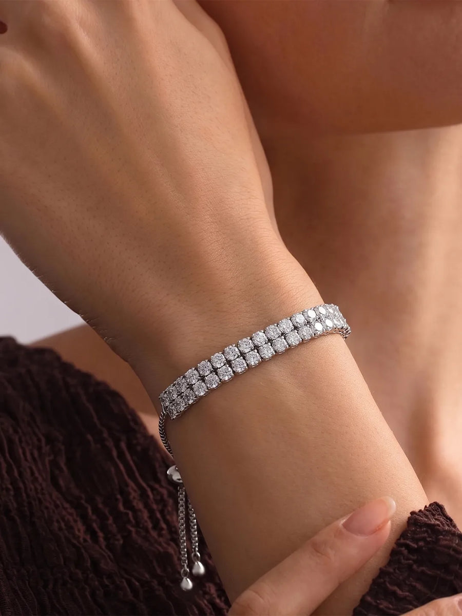 Peora Diamond Glow Bracelet - Silver