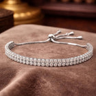 Peora Diamond Glow Bracelet - Silver