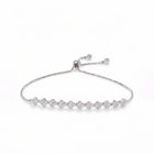 Peora Leaf Crystal Bracelet - Silver