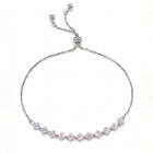 Peora Leaf Crystal Bracelet - Silver