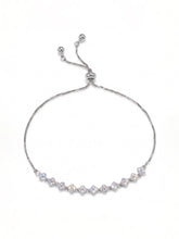 Peora Leaf Crystal Bracelet - Silver
