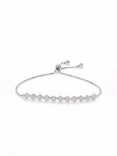 Peora Leaf Crystal Bracelet - Silver