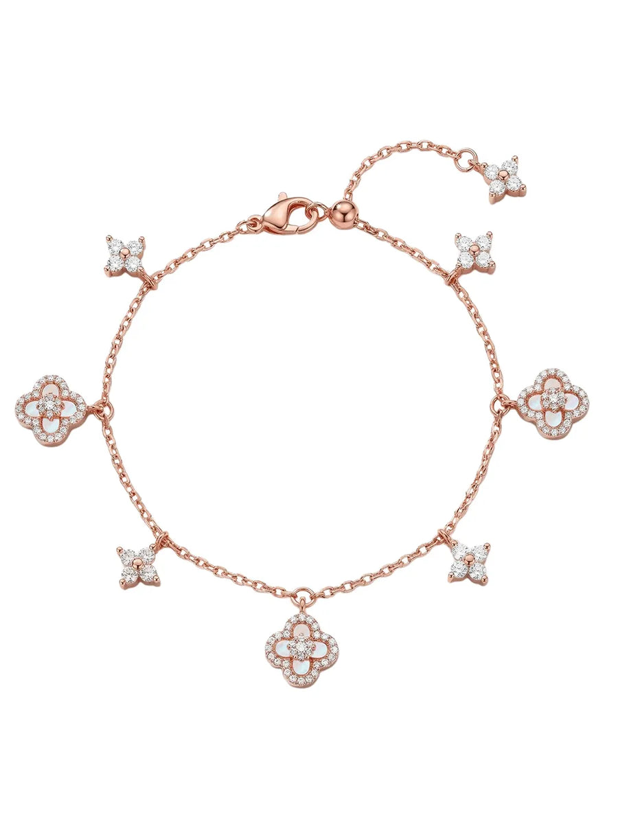 Peora Clover Elegance Bracelet - Rose Gold