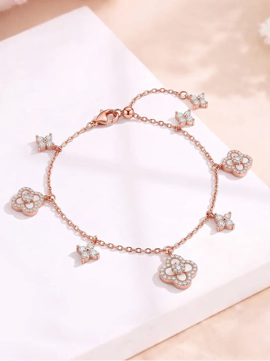Peora Clover Elegance Bracelet - Rose Gold