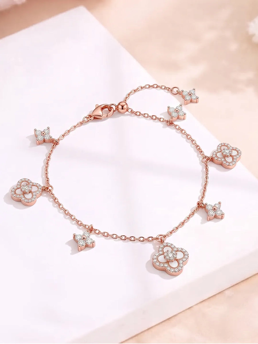 Peora Clover Elegance Bracelet - Rose Gold
