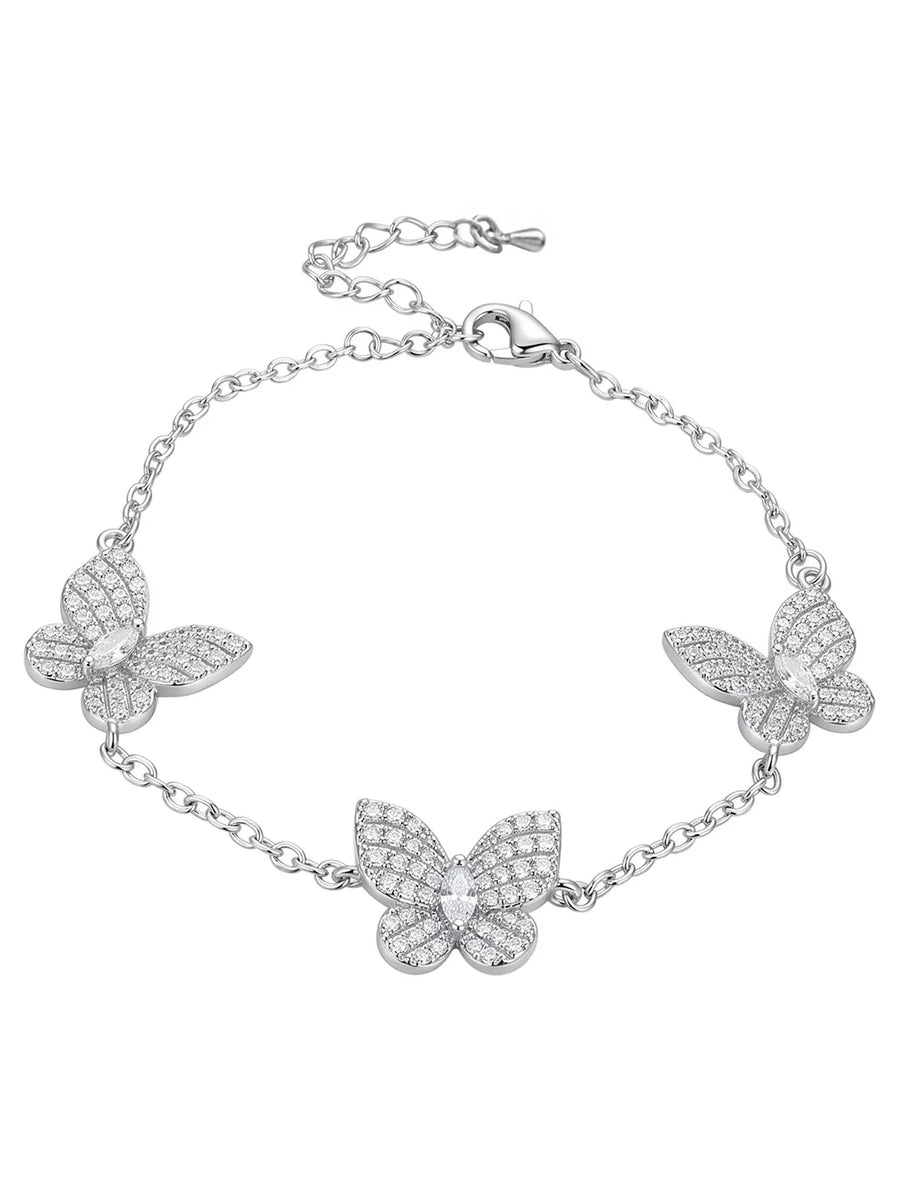 Peora Butterfly Dream Wings Bracelet - Silver